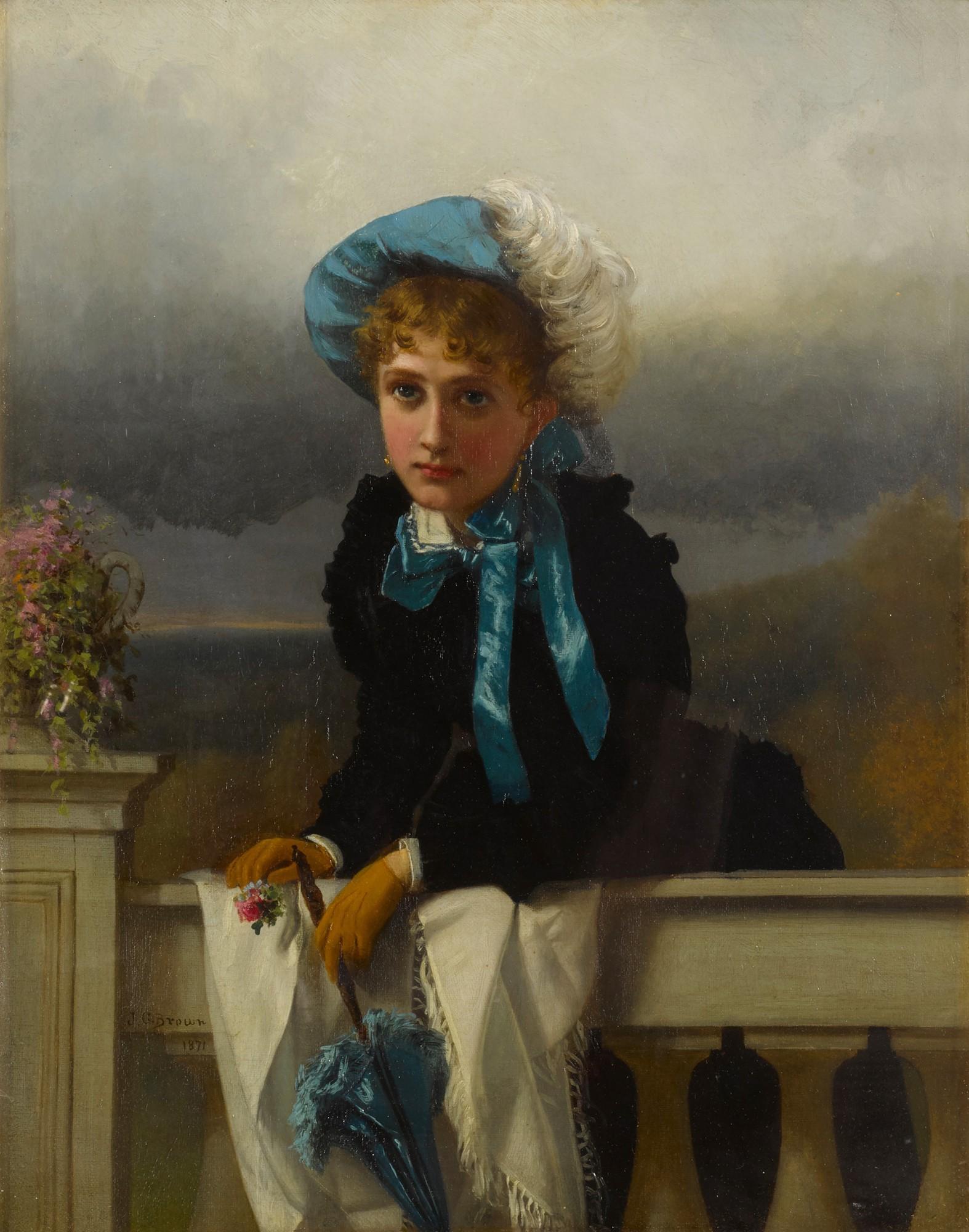 John George Brown - Waiting for Her Suitor