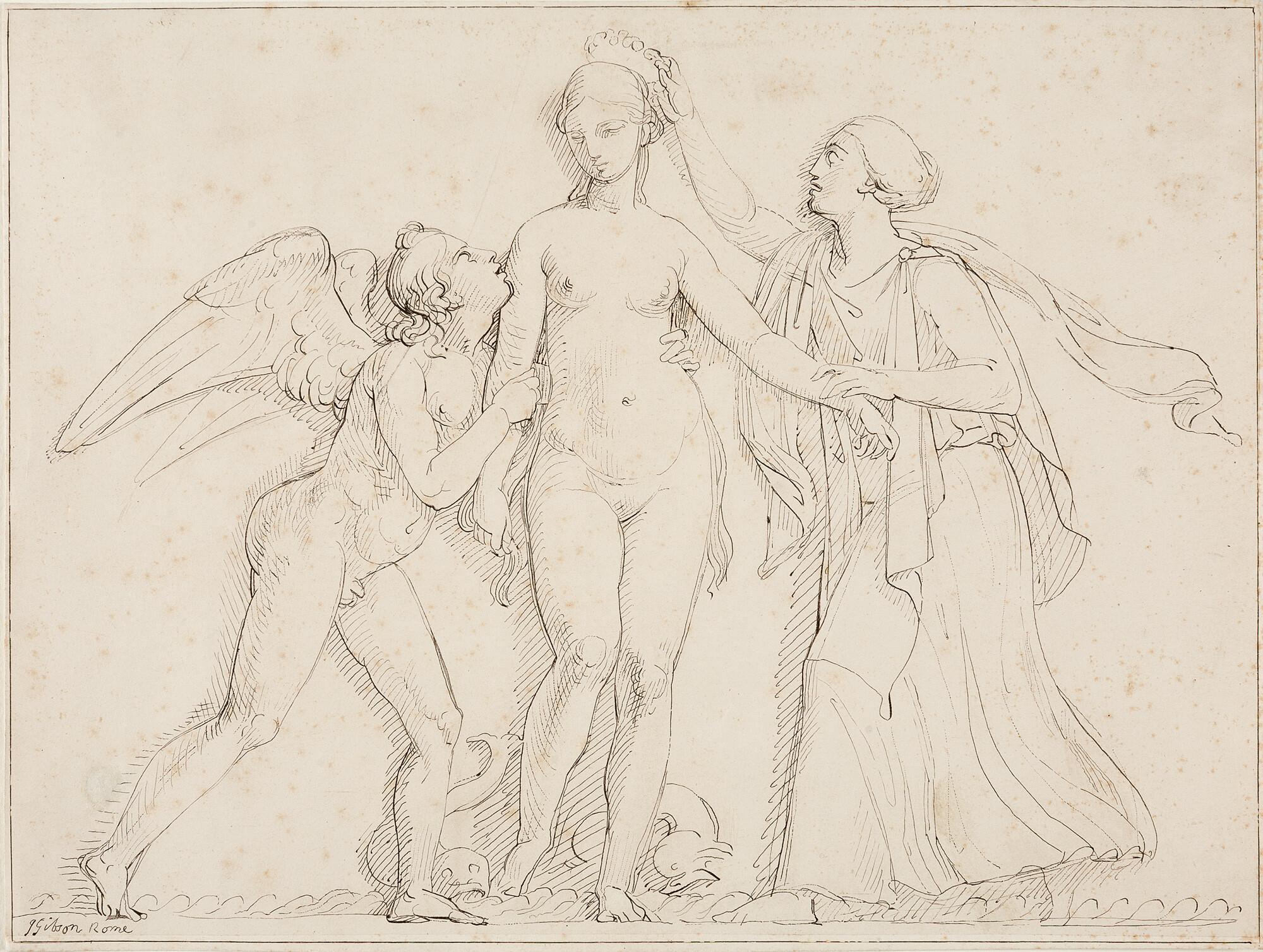 John Gibson - Vorbereitung der Psyche für die Vermählung mit Amor.