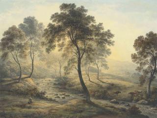 John Glover, O.W.S. - Early morning near Loch Katrine in the Trossachs, Scotland