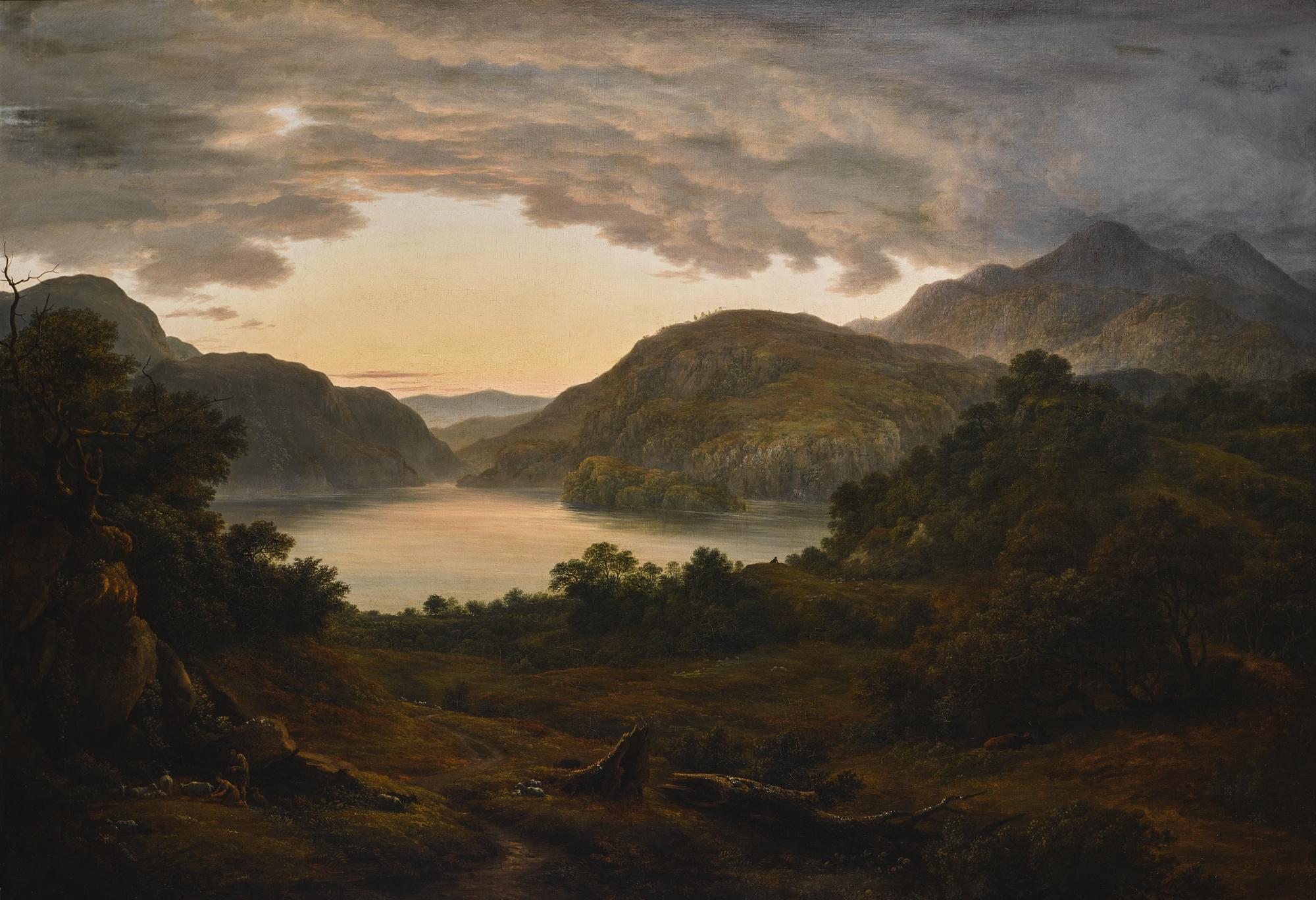 John Glover P.S.P.W.C., P.O.W.S., P.S.B.A. - View Of Ullswater From Gowbarrow Fell - Evening