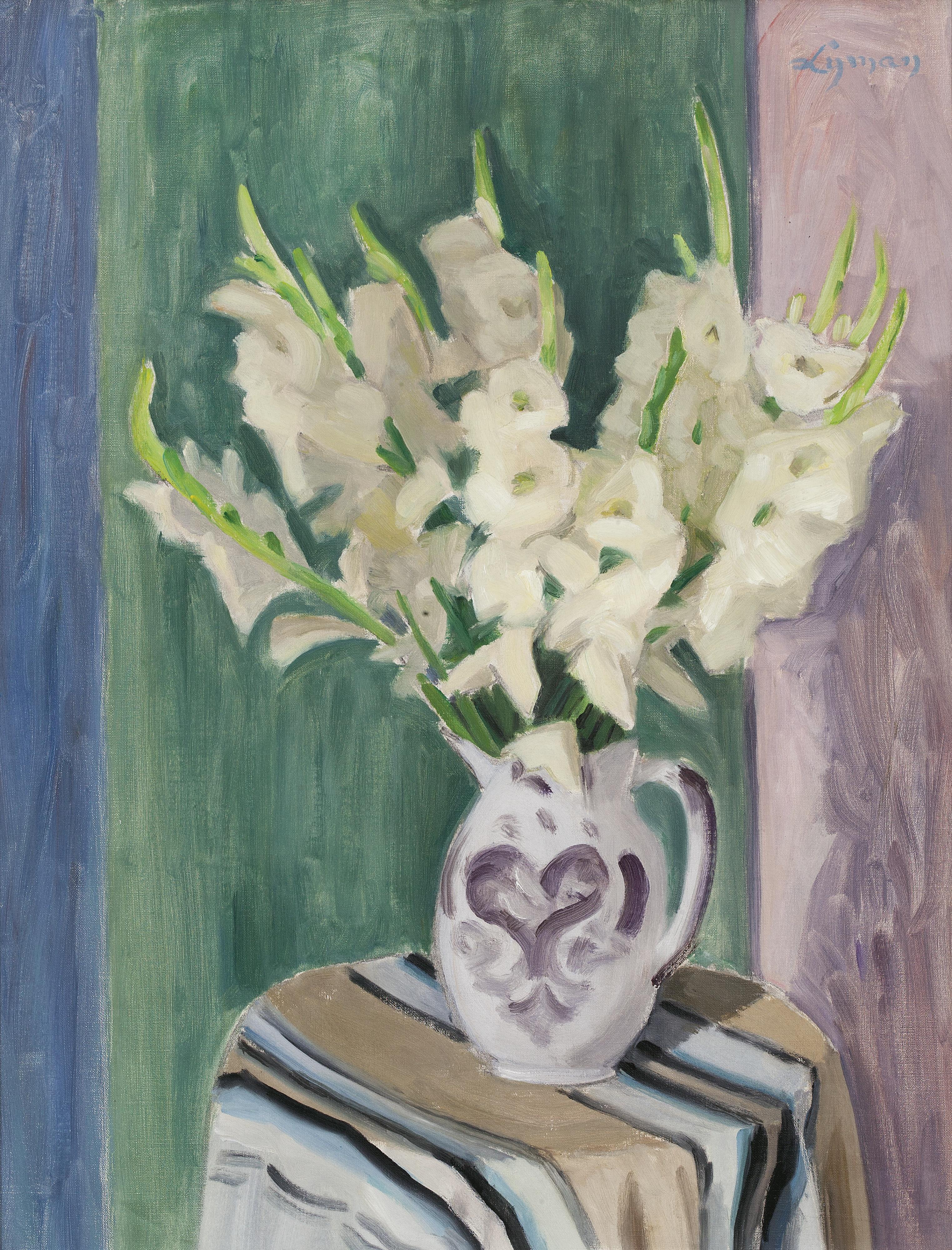 John Goodwin Lyman - White Gladioli