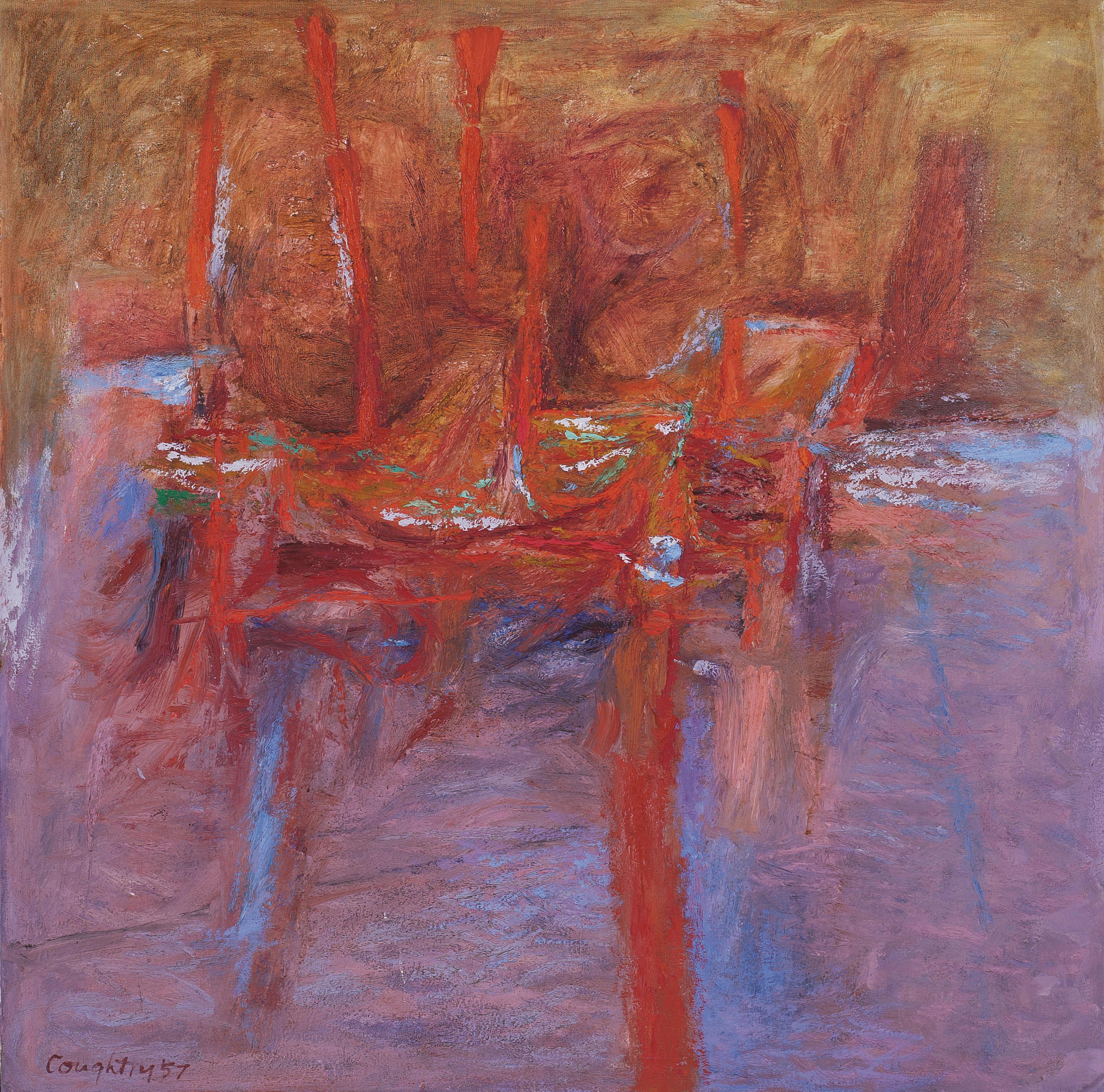 John Graham Coughtry - Interior With Reclining Figure