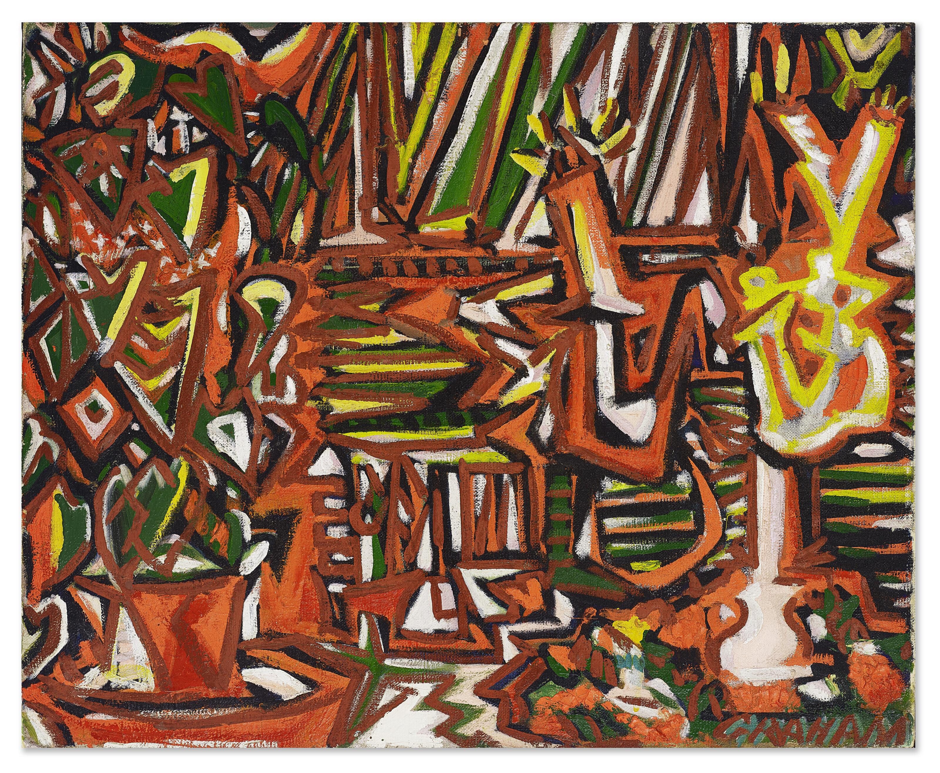 John Graham - Still Life with Candlesticks