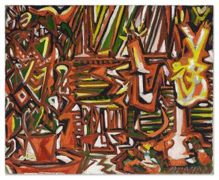 John Graham - Still Life with Candlesticks