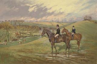 John Gregory King - A day in the Quorn, Muxlow Hill, Leicestershire