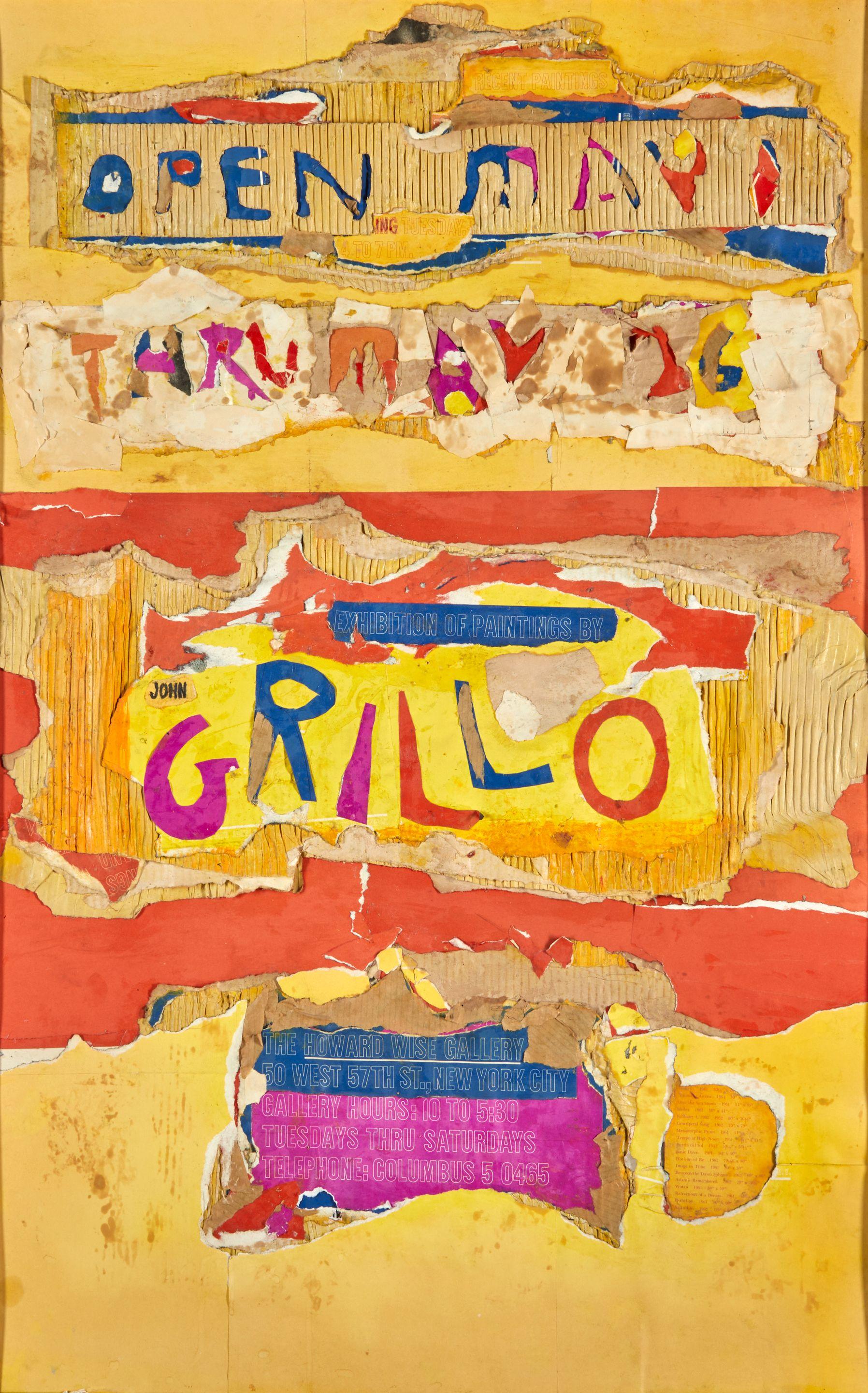 John Grillo - Untitled (An Exhibition Poster)