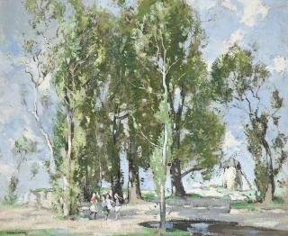 John Guthrie Spence Smith, R.S.A. - A windmill, Picardy