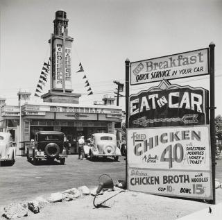 John Gutmann - Early Drive-in, Hollywood, 1935