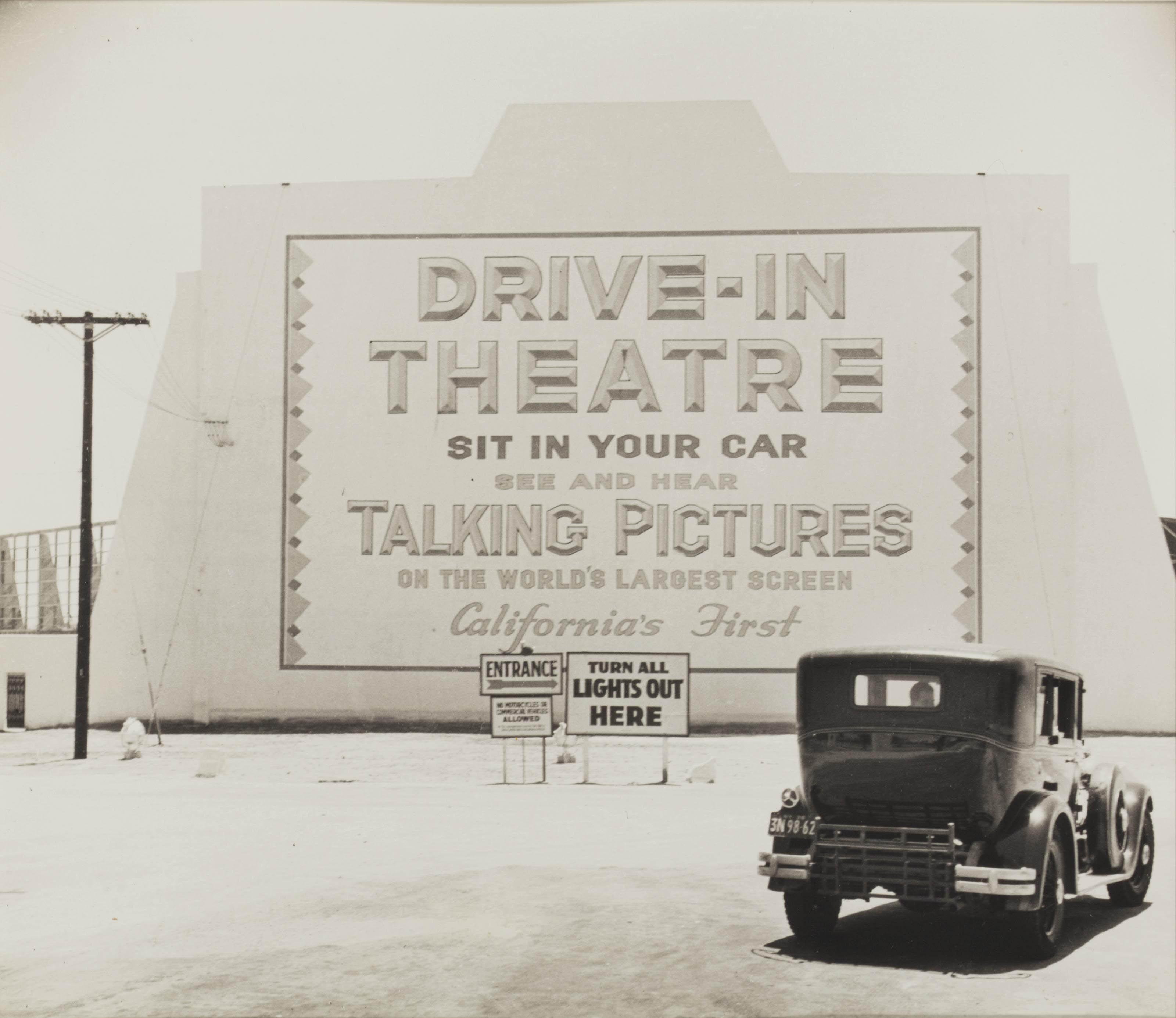 John Gutmann - Entrance, First Drive-in Theater, Los Angeles, 1935