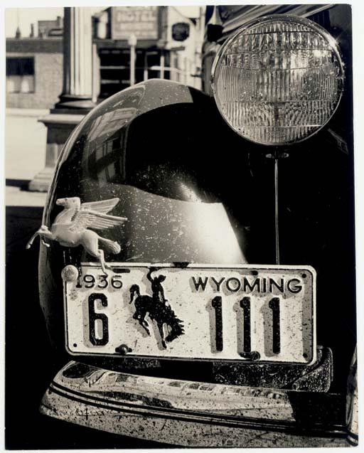 John Gutmann - Wyoming License Plate, 1936