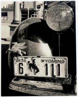 John Gutmann - Wyoming License Plate, 1936