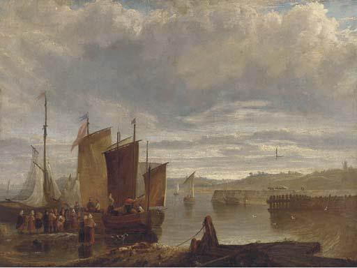 John H. Wilson, R.S.A. - Unloading The Catch