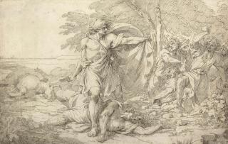 John Hamilton Mortimer, A.R.A. - A classical subject: possibly the aftermath of a battle