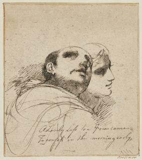 John Hamilton Mortimer A.R.A. - A Study Of Two Friars; Together With A Study Of A Nude (Double Sided); And A Court Scene