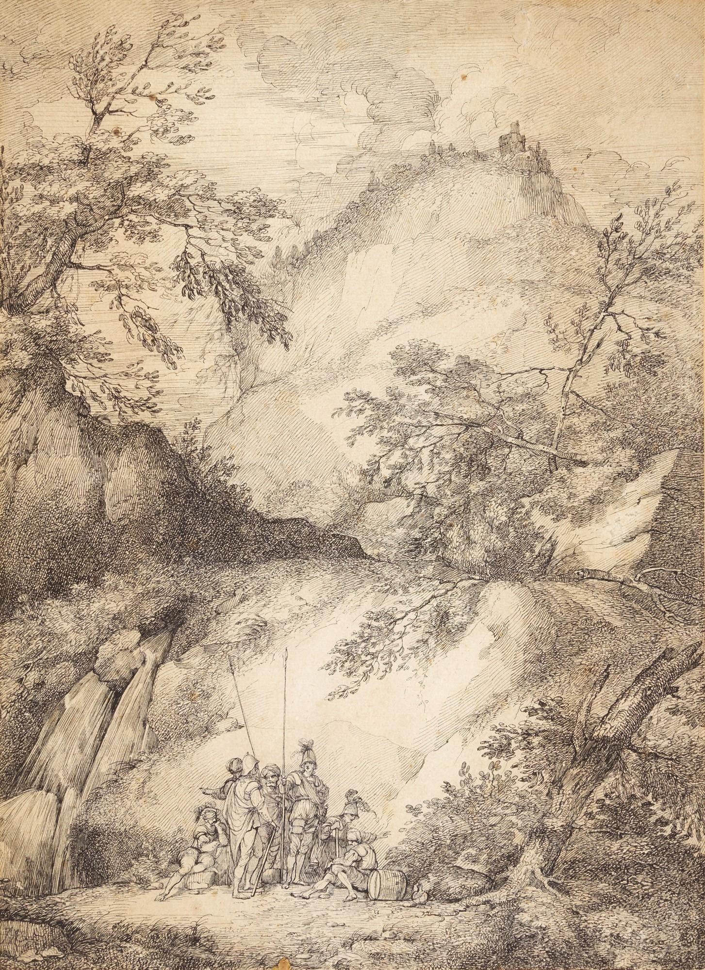 John Hamilton Mortimer, A.R.A. - Banditi in a landscape