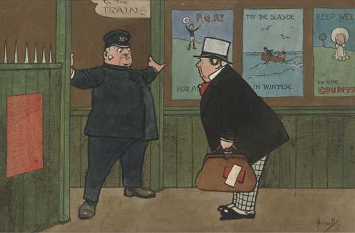 John Hassall, R.I. - The Tram\'S Gone