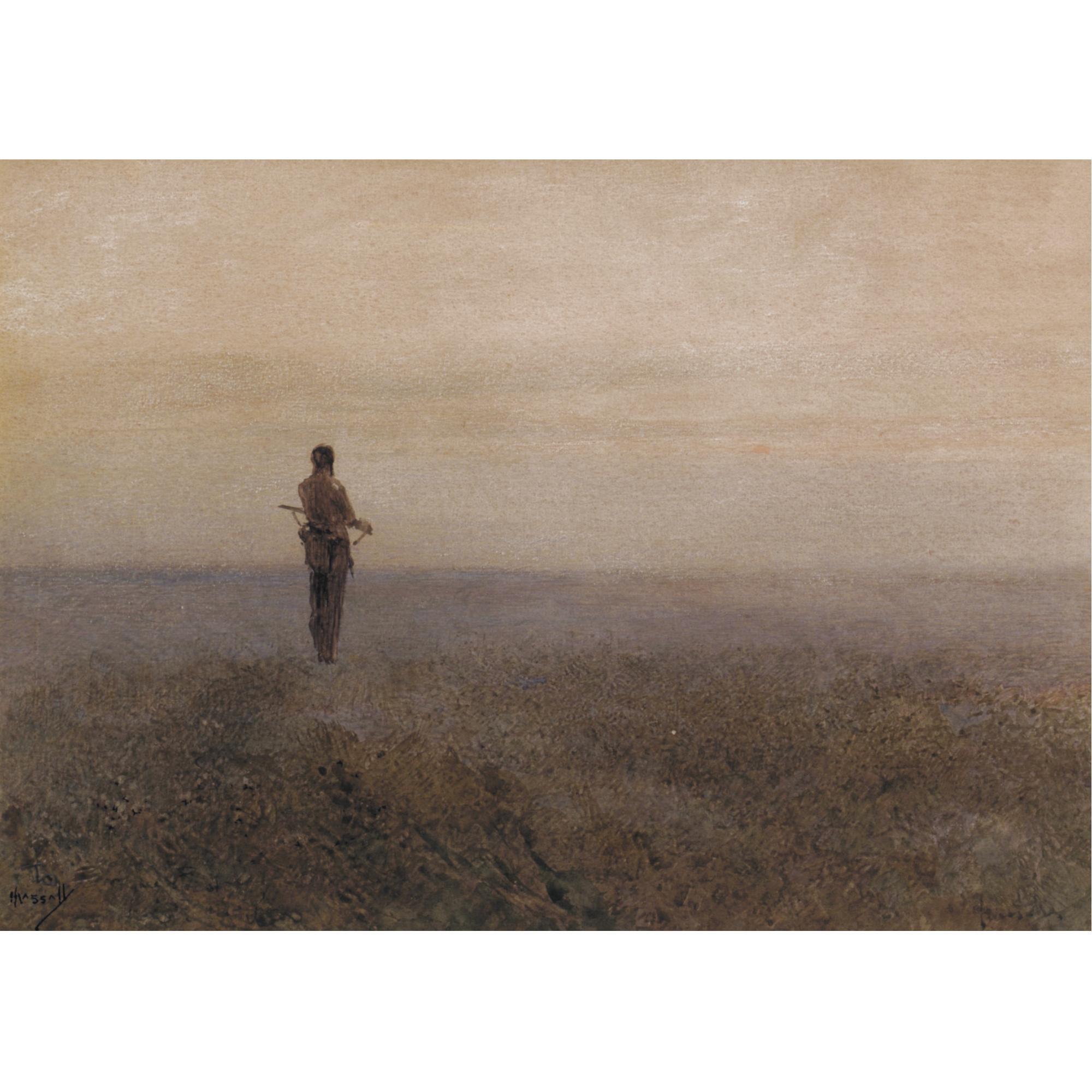 John Hassall - Indian Girl On A Rock; Indian Hunter At Sunset