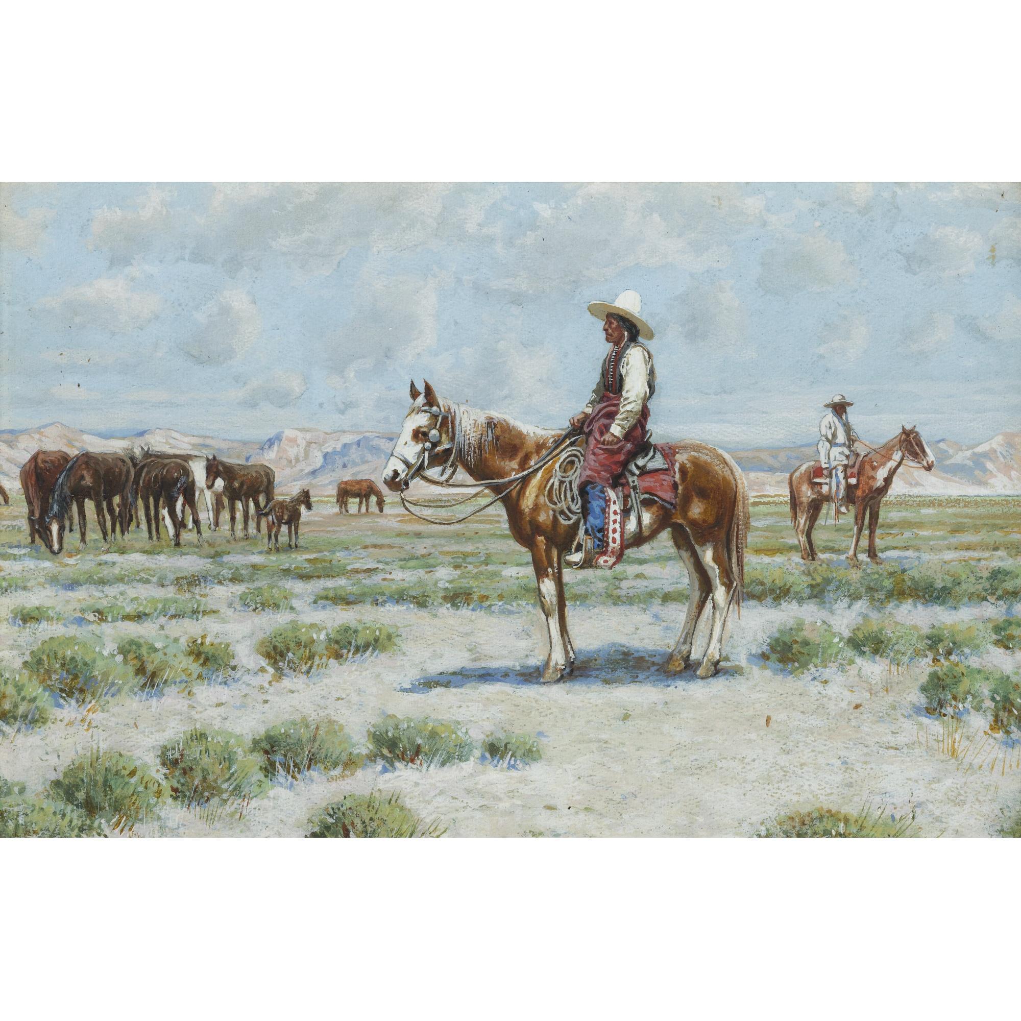 John Hauser - Indian On Horseback