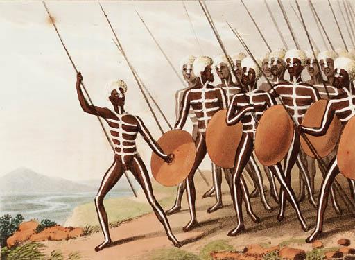 John Heaveside Clark - Field Sports of the Native Inhabitants of New South Wales (Abbey Travel 2, nos. 101-110), supplement to Foreign Field Sports