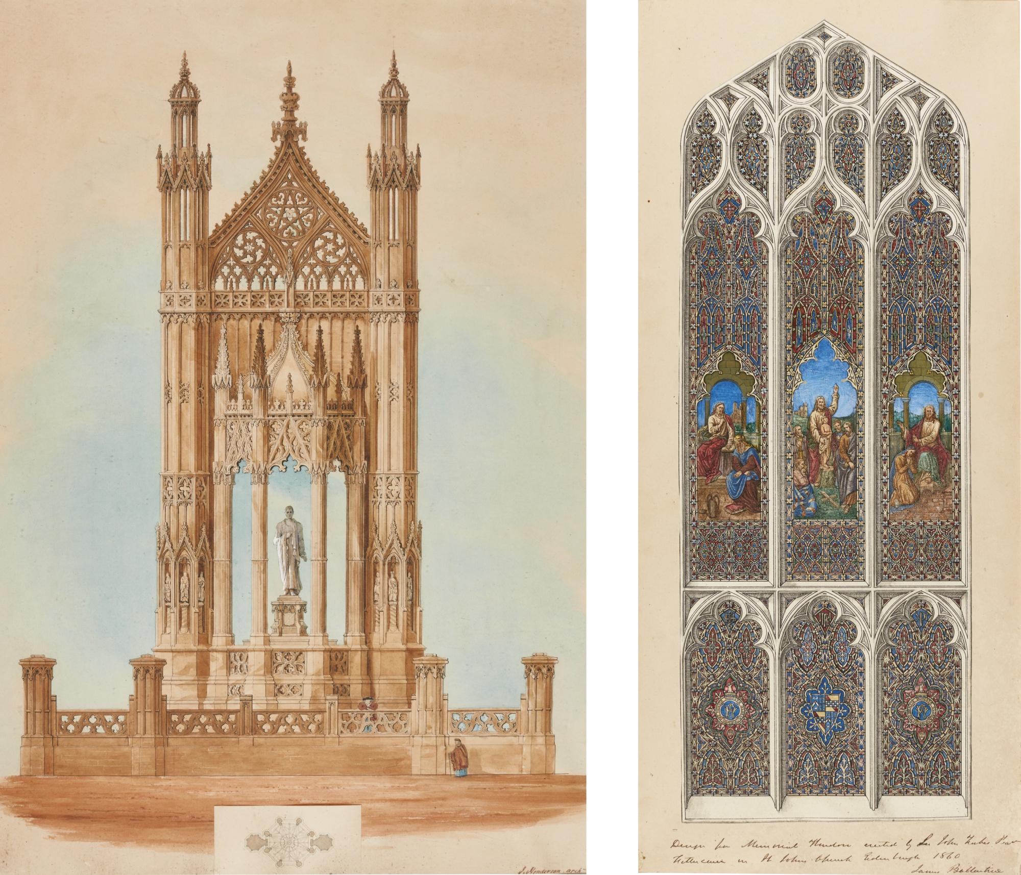 John Henderson - A Proposed Design For The Scott Monument, Edinburgh