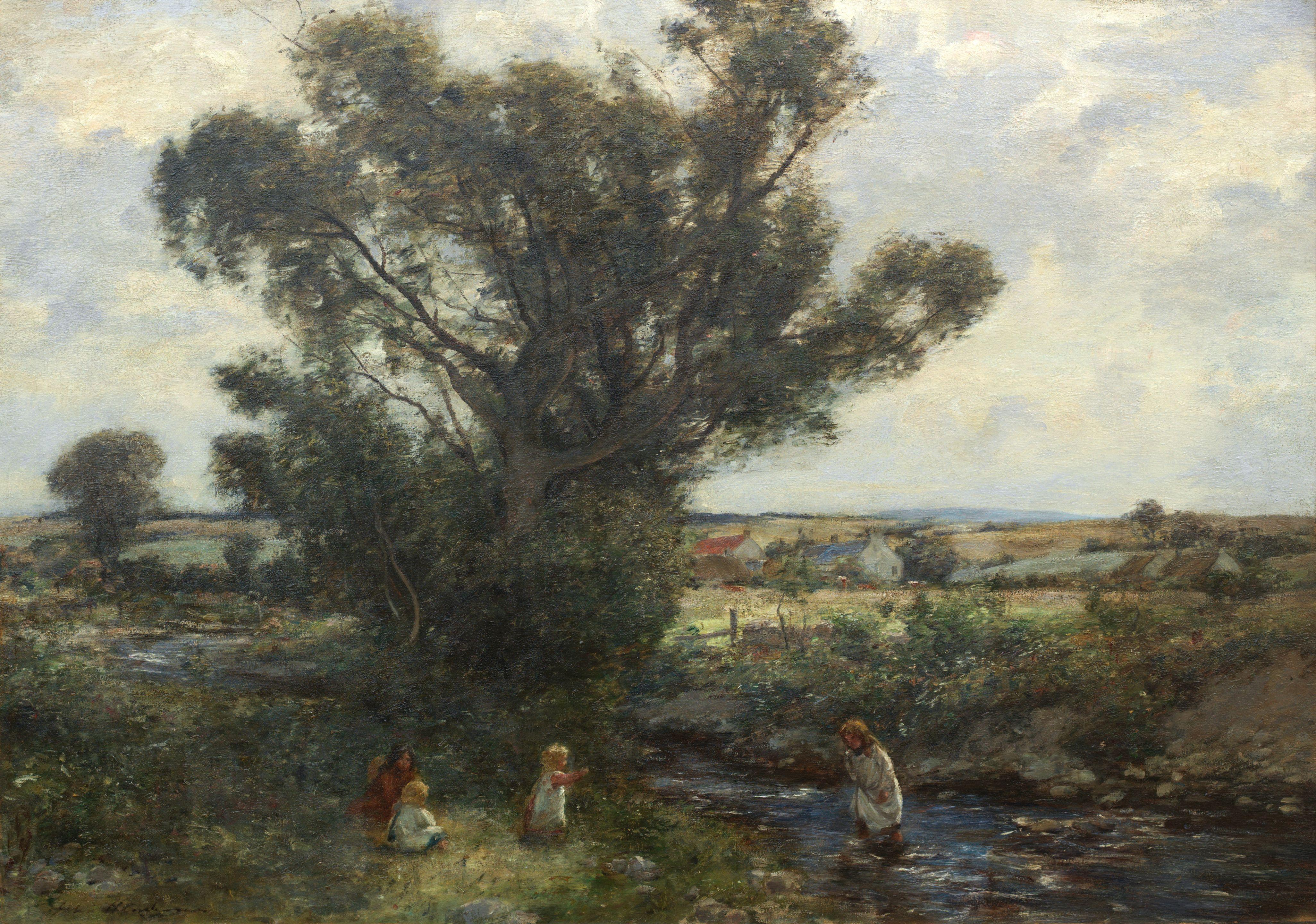 John Henderson - Paddling in a Burn