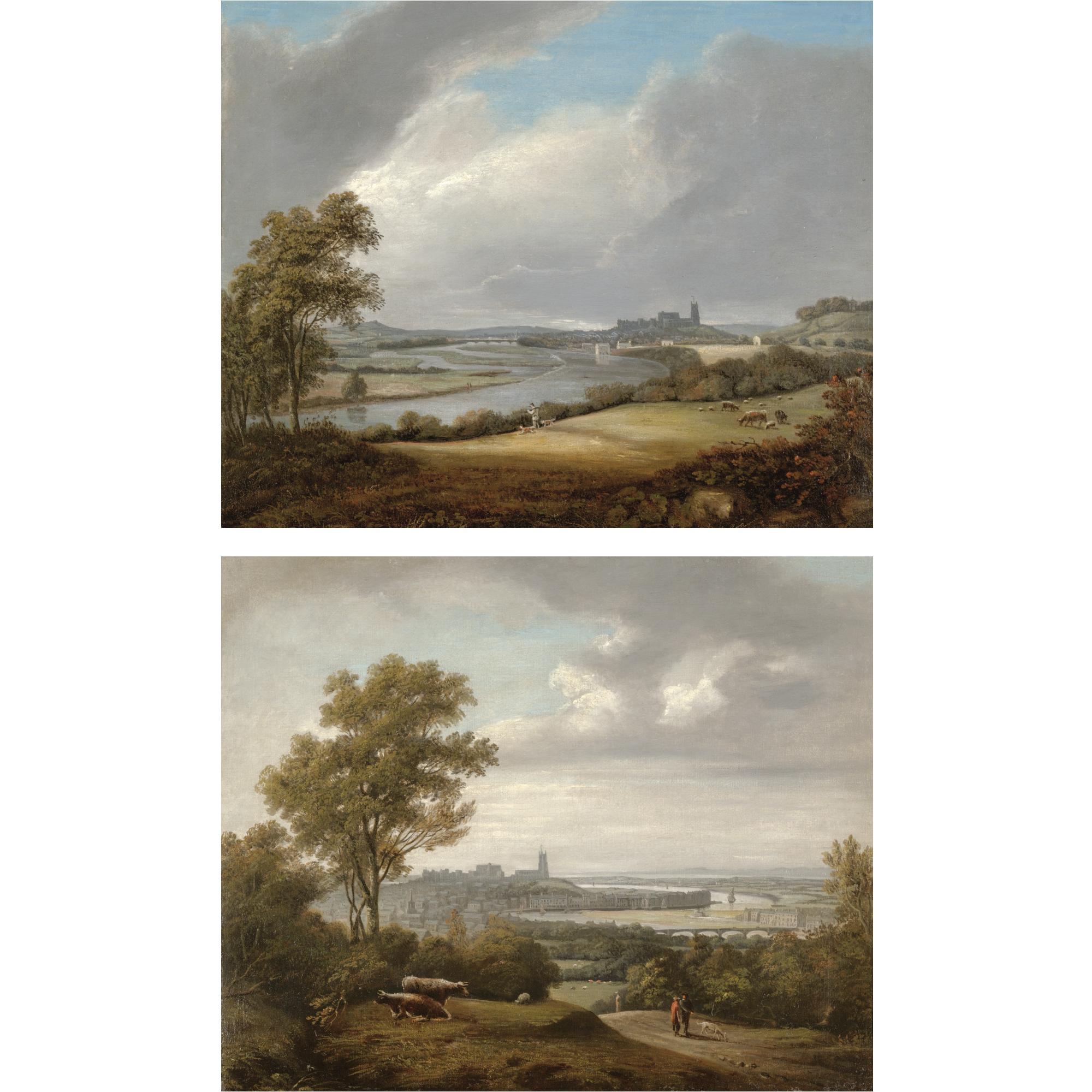 John Henderson - View Of Lancaster Castle From The South West; View Of Lancaster Castle From The North East