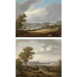 John Henderson - View Of Lancaster Castle From The South West; View Of Lancaster Castle From The North East