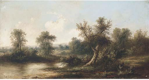John Henry Boel - A river landscape; and Another similar