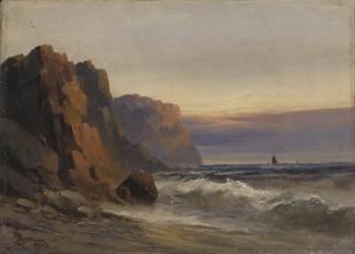John Henry Boel - Shipping Off A Rocky Coastline; And Another Similar