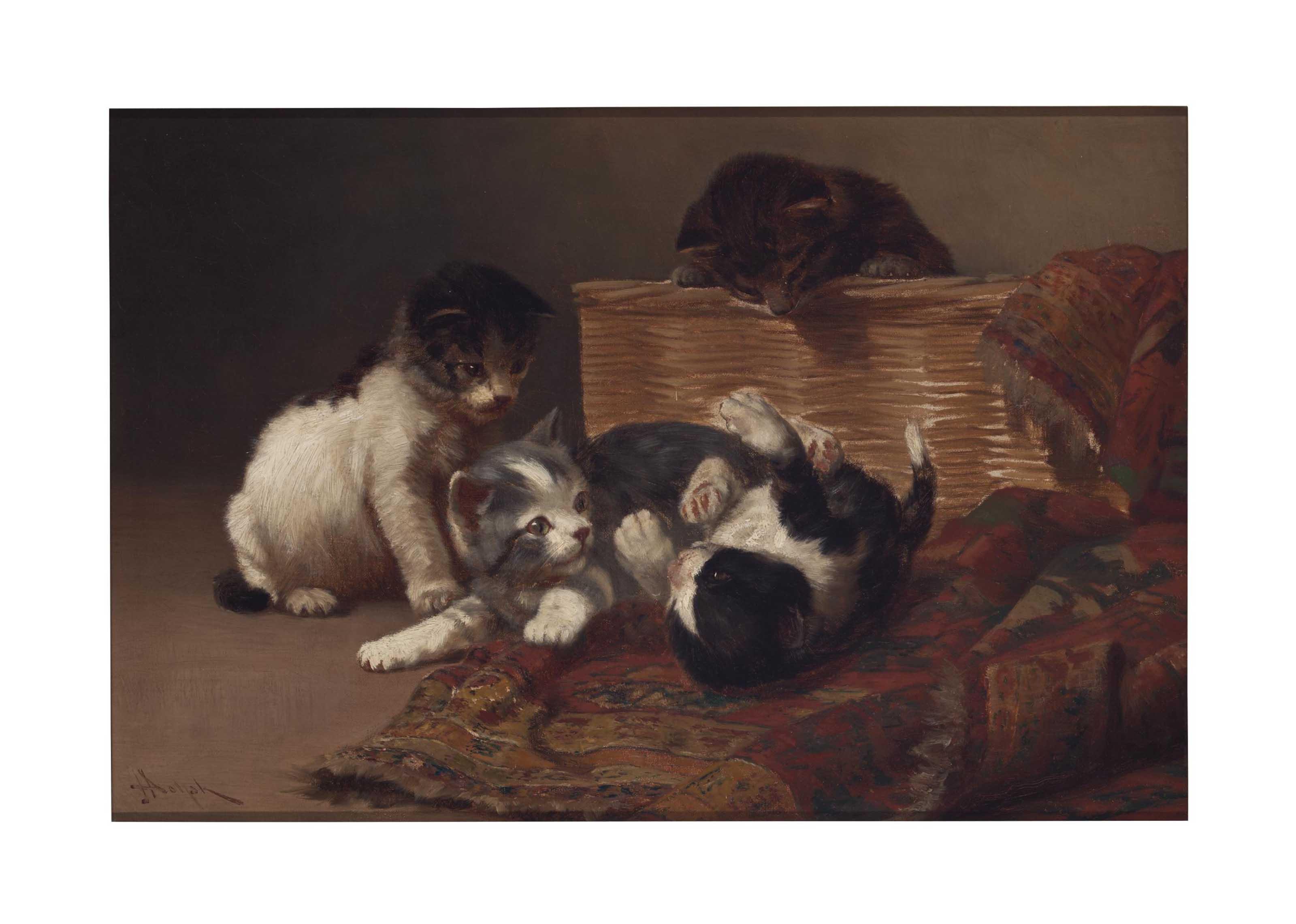 John Henry Dolph - Kittens At Play