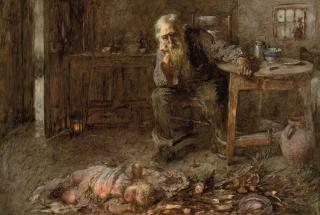 John Henry Henshall, R.W.S. - \'Father, mither and awe\'