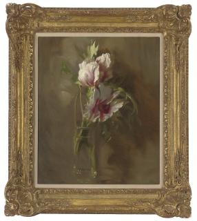 John Henry Lorimer, R.S.A., R.S.W., R.W.S. - Peonies in a glass vase
