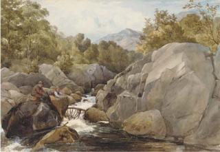 John Henry Mole, R.I. - On The Llugwy, North Wales