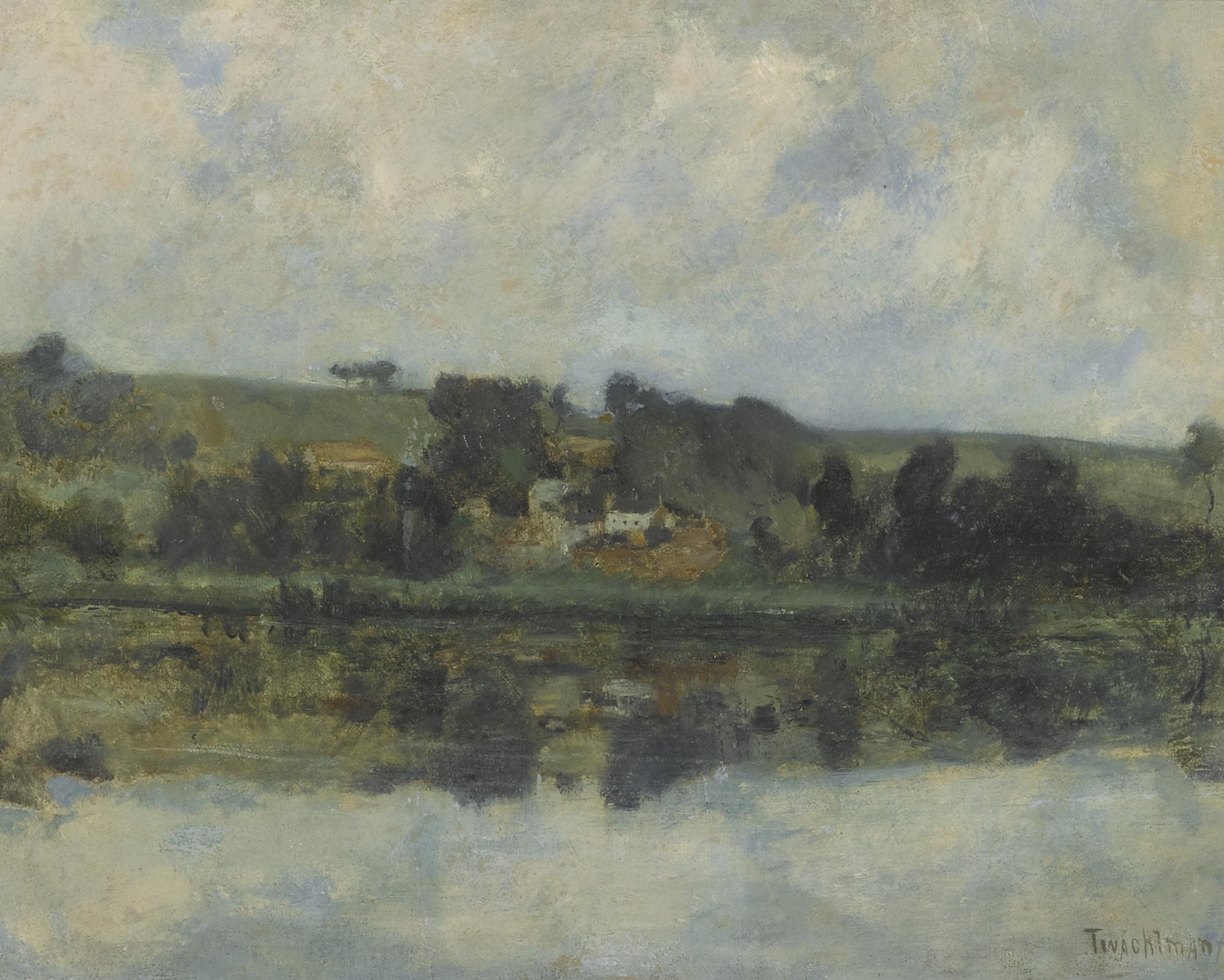 John Henry Twachtman - French River Scene (Probably On The Bethune)