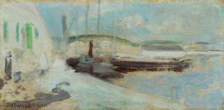 John Henry Twachtman - Grinnell\'s Wharf