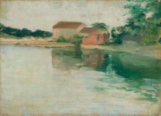 John Henry Twachtman - Houses on the Water