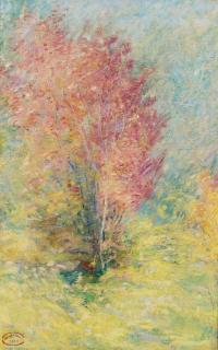 John Henry Twachtman - The Red Maple