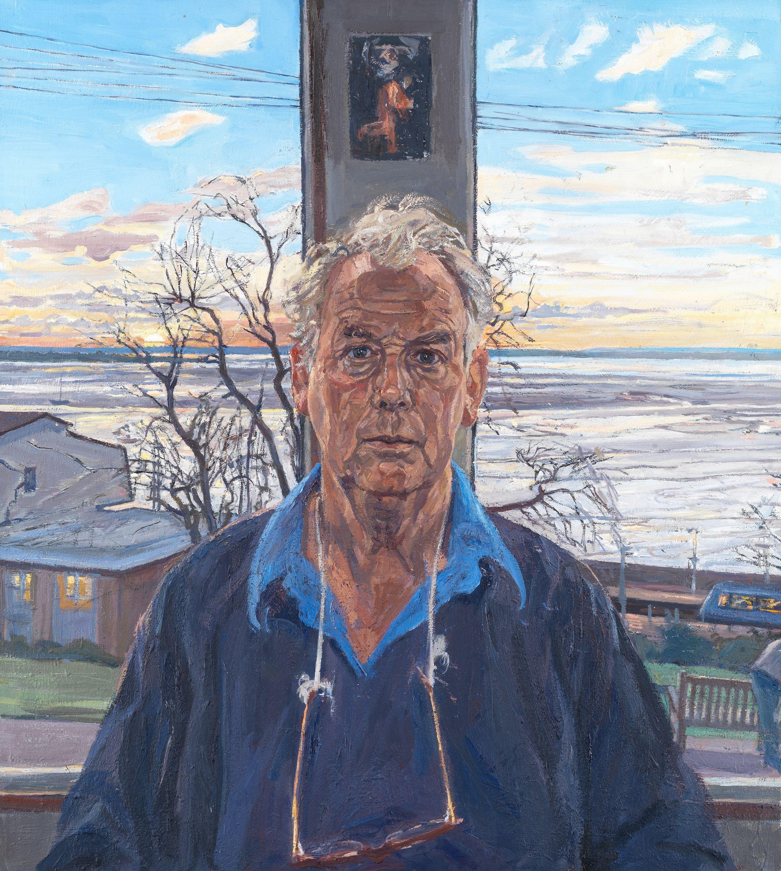 John Henry Wonnacott - Self Portrait - Winter Sunset