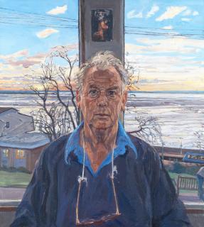John Henry Wonnacott - Self Portrait - Winter Sunset