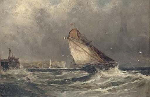 John Hervey Oswald - A Fresh Breeze Off Beachy Head