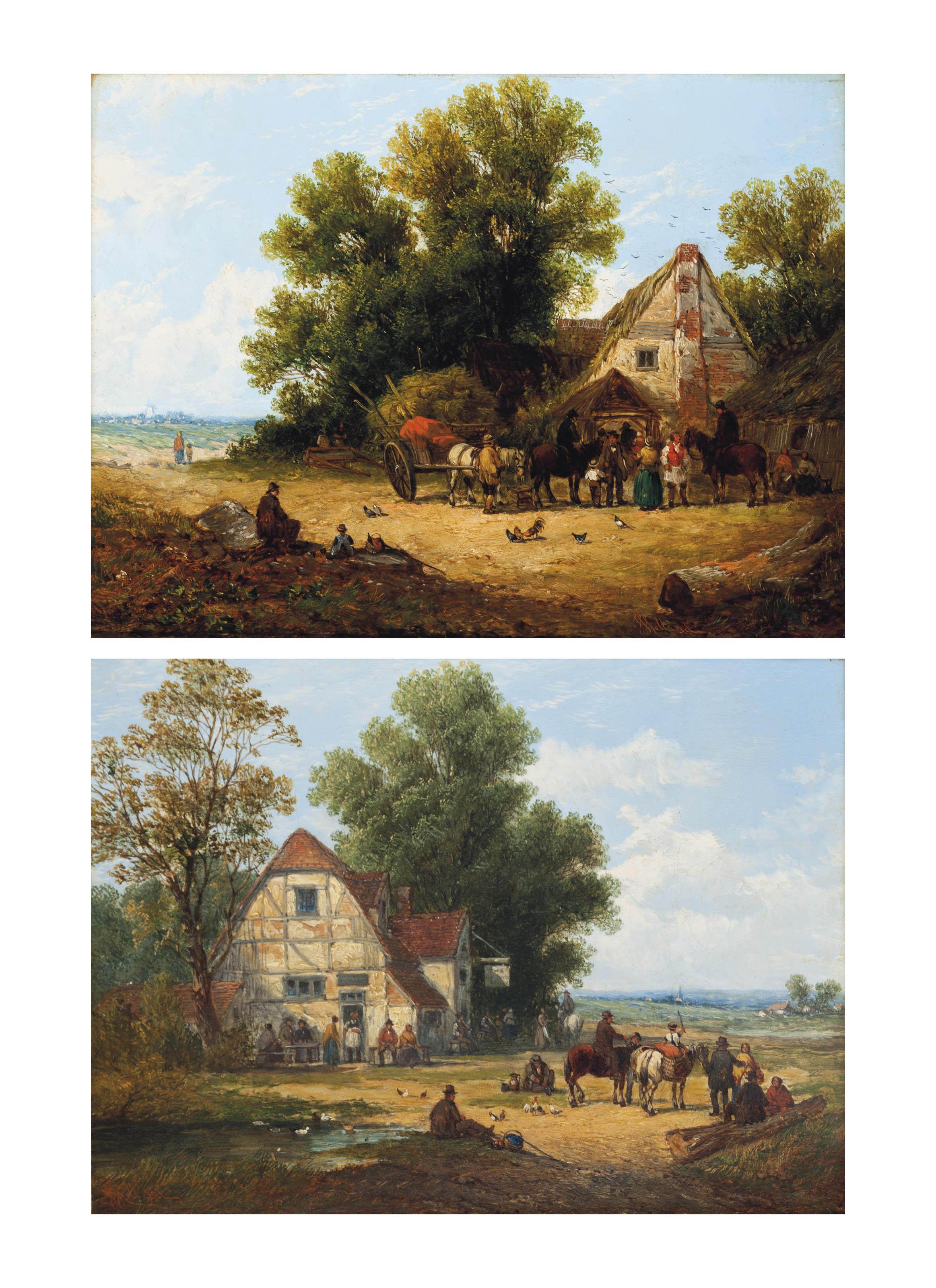 John Holland - The haycart; and The tavern