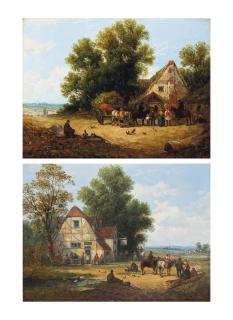 John Holland - The haycart; and The tavern