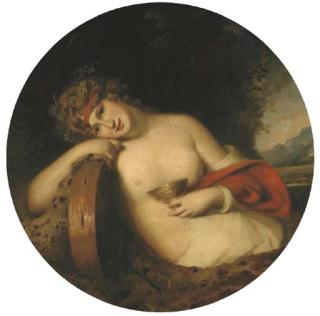 John Hoppner, R.A. - A bacchanalian muse