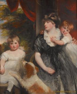 John Hoppner, R.A. - Henrietta Maria Vernon Atherton, 2nd Lady Lilford (d. 1820), of Atherton Hall, Leigh, with her two children
