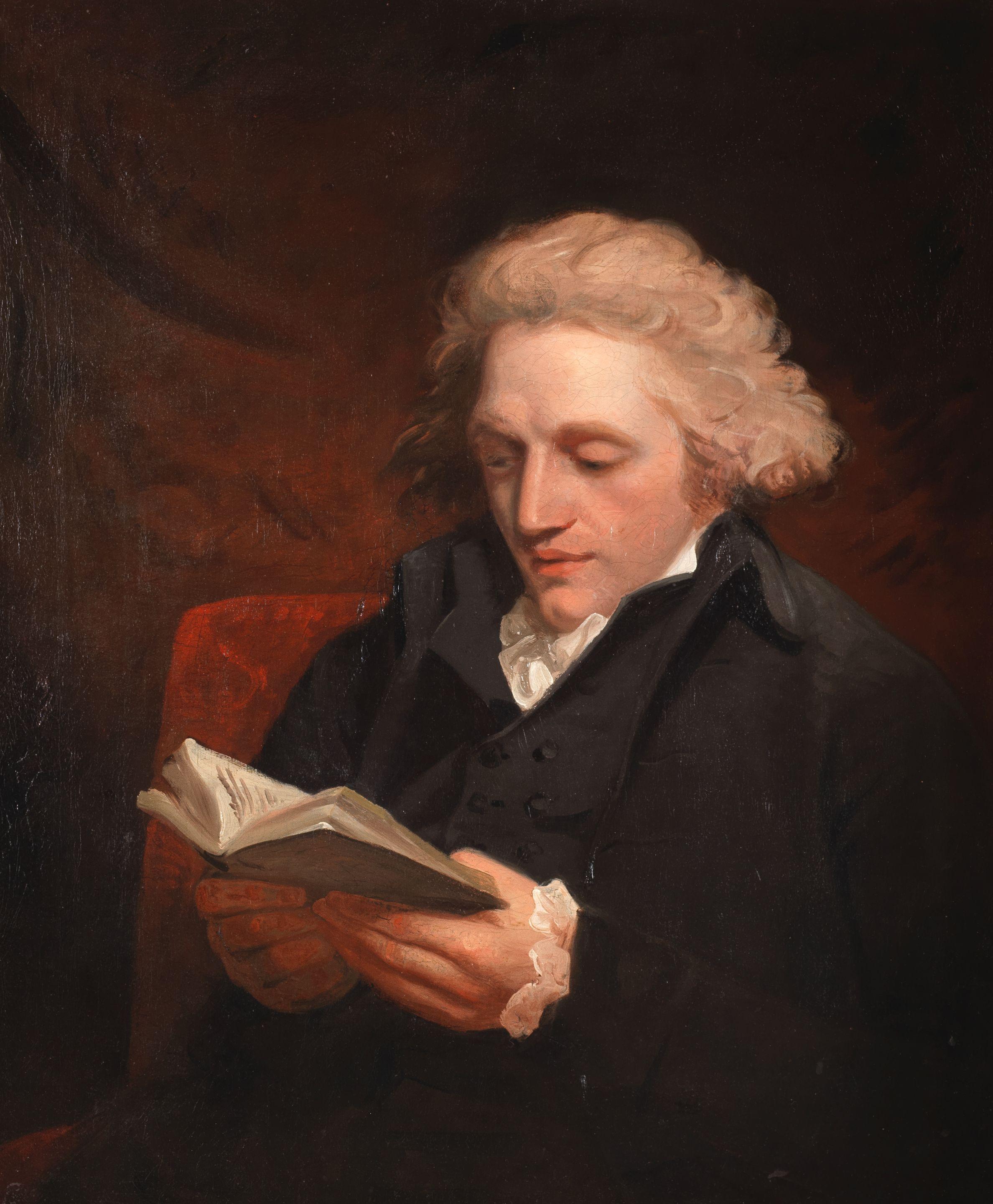 John Hoppner R.A. - Portrait of William Gifford reading a book