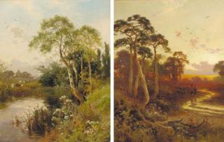 John Horace Hooper - Evening By The June Wood; And By The Wey, Near Godalming