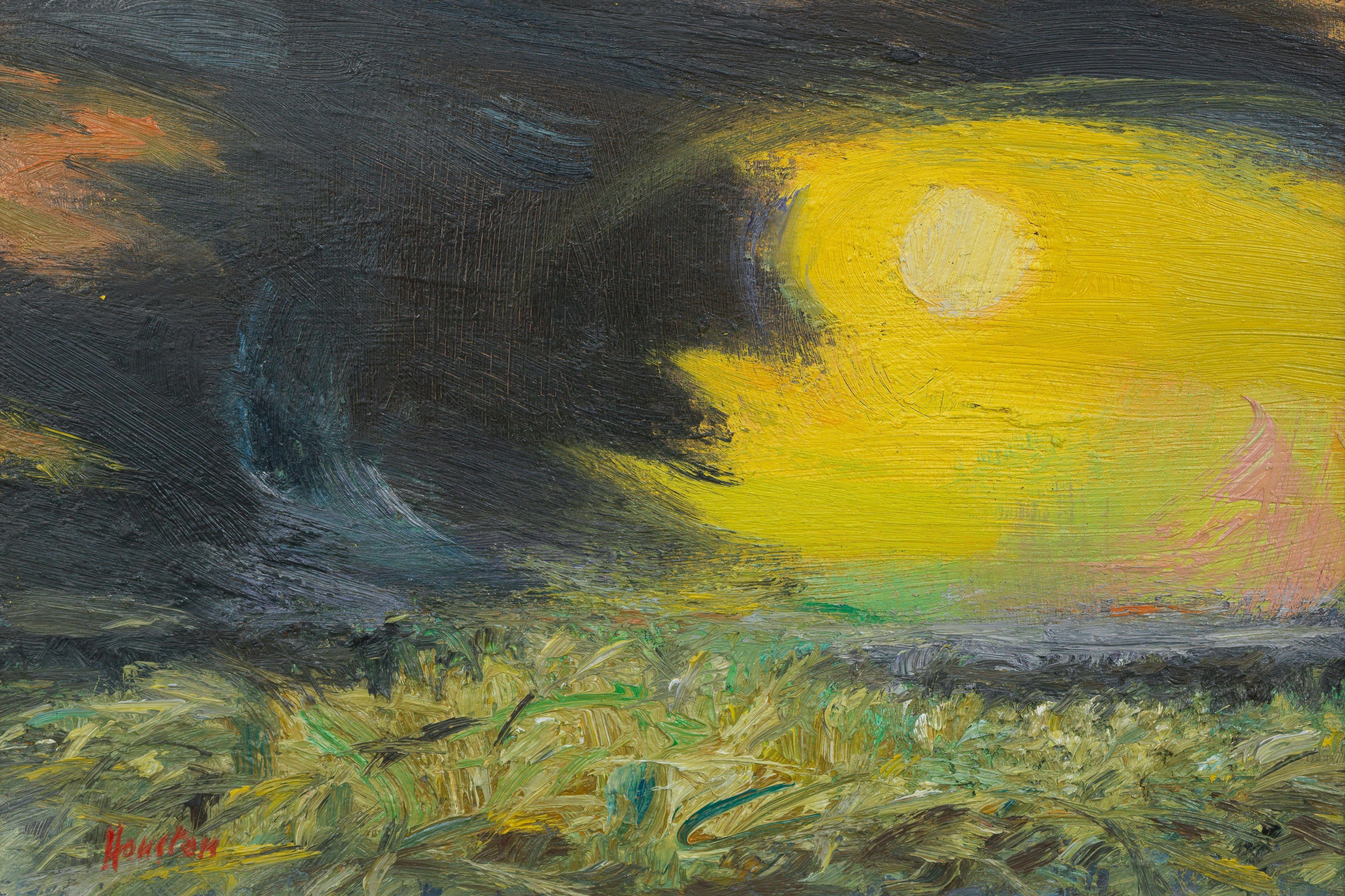 John Houston OBE RSA RSW RGI SSA - Cornfield after the storm