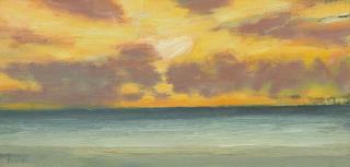 John Houston OBE RSA RSW RGI SSA - Evening Sea