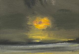 John Houston OBE RSA RSW RGI SSA - Evening Sky Over the Sea