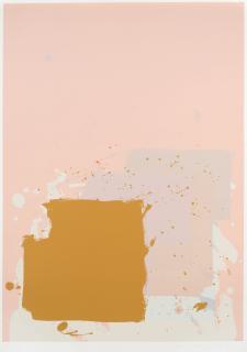John Hoyland R.A. - Brown Black on Pink, from \'The New York Suite\'